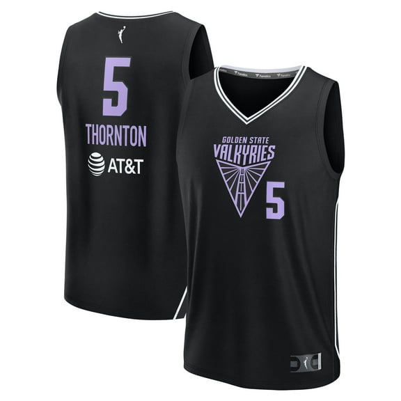Unisex Fanatics Kayla Thornton Eclipse Black Golden State Valkyries Explorer Edition Fast Break Replica Jersey