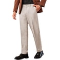 thumbnail image 5 of COOFANDY Men's Classic-Fit Expandable-Waist Flat-Front Dress Pant 42W32L Brown, 5 of 5
