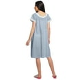 thumbnail image 4 of Moomaya Womens Printed Round Neck Nursing Sleepwear Cotton Poplin Nightdress, 4 of 5