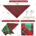thumbnail image 2 of Wrapables Christmas Pet Triangle Bandana, Bib Scarves For Cats and Dogs (Set of 2), Small, Classic Plaid, 2 of 6