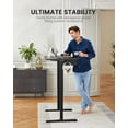 thumbnail image 3 of CHITOOMA Adjustable Height Electric Standing Desk with Keyboard Tray, Black, 3 of 6