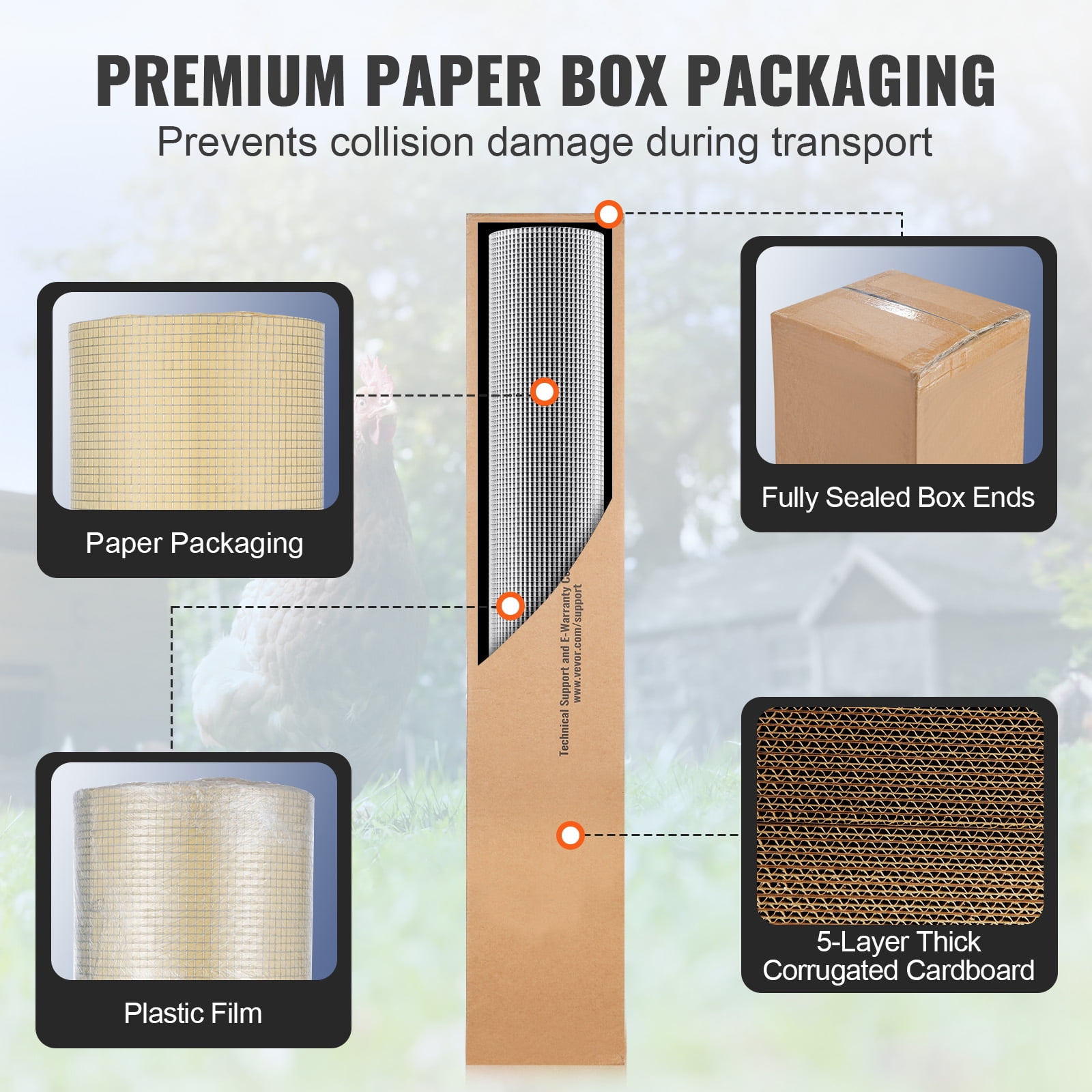 KFFKFF Hardware Mesh, 1/4 inch 48in x 50 ft 23 Gauge, Hot Dipped Galvanized Wire Roll, Suitable for Chicken Coops, Rabbit Enclosures, Garden Protection, and Small Animal Barriers
