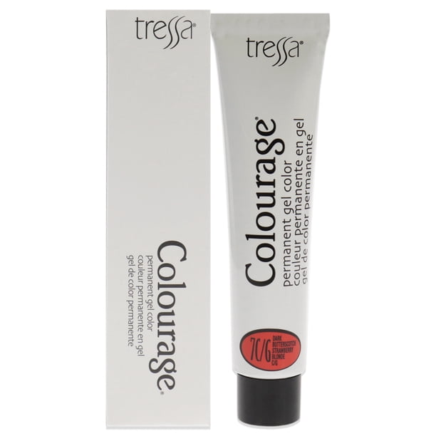 Tinte permanente en gel Colourage - Rubio fresa oscuro caramelo 7CG de Tressa para unisex - Tinte para cabello de 2 oz Tressa Color de pelo 2 oz