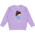 thumbnail image 2 of Inktastic Figure Skating, Ice Skating Girl, Brown Hair Toddler Sweatshirt, 2 of 4