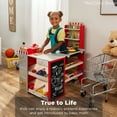 thumbnail image 6 of Best Choice Products Kids Pretend Play Grocery Store Wooden Supermarket Set w/ Chalkboard, Cash Register - Natural, 6 of 7