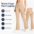 thumbnail image 4 of MASKERT Women's Fleece Lined Flare Pants, High Waisted Stretch Casual Pants, Water Resistant Warm Pants with 4 Pockets for Outdoor Travel and Daily Wear, 4 of 9