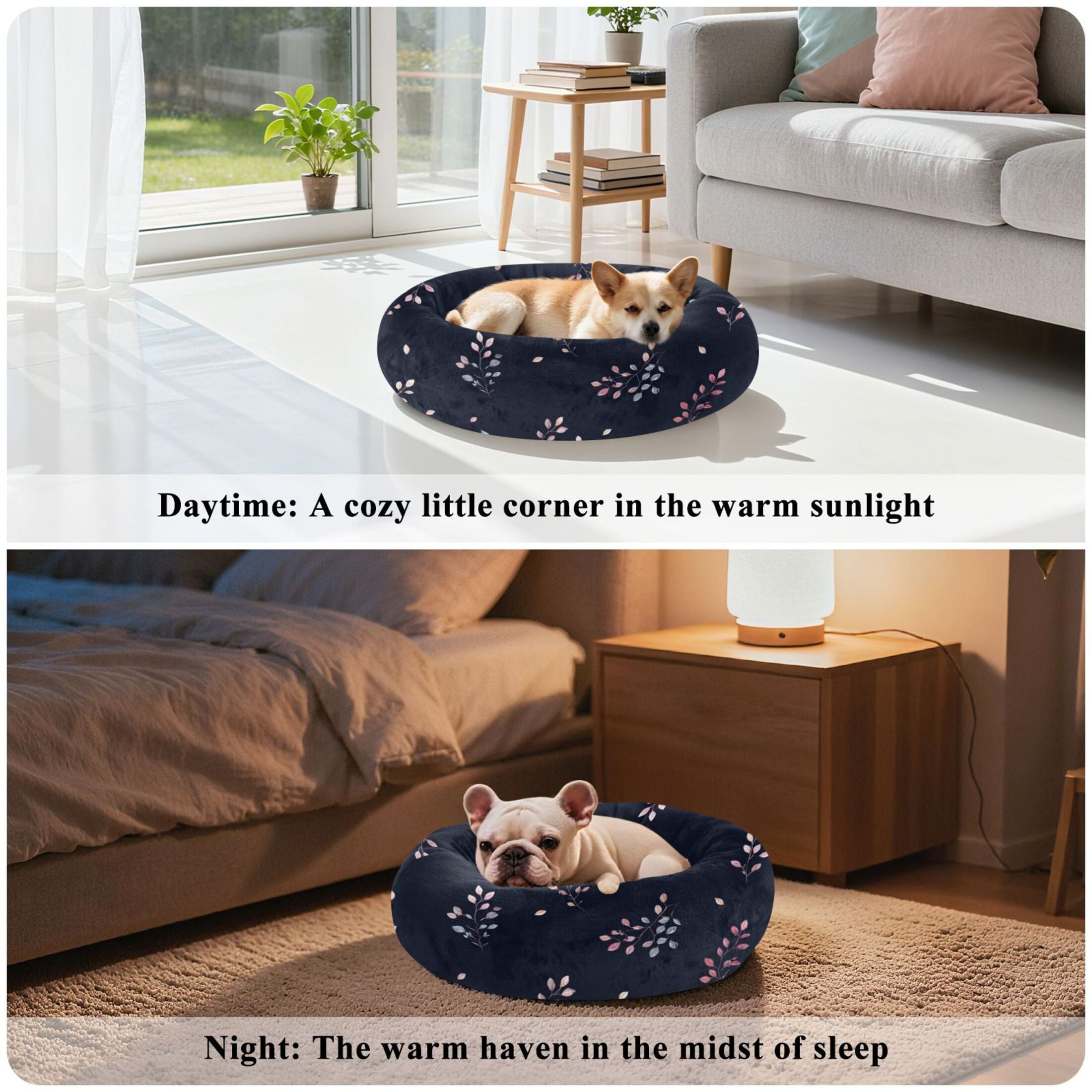 Pet Bed Pet Mat Cozy Removable & Washable Comfort For Cats And Dogs Soft Colors Simple Lines