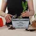 thumbnail image 4 of Macetero de hierro vintage, maceta de hierro rústico, cubo para arreglos florales con asas para jardín interior, 4 of 6