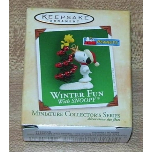 2004 hallmark keepsake ornament winter fun with snoopy miniature collector's series