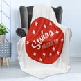 thumbnail image 4 of Switzerland Soft Flannel Fleece Blanket, Monochrome Swiss National Day Themed Abstract Composition Hand Drawn, Cozy Plush for Indoor and Outdoor Use, 60" x 80", Vermilion and White, by Ambesonne, 4 of 5