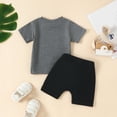 thumbnail image 4 of Cathalem Boy Shorts Sets Short Sleeve Boho Shirt Blouse with Shorts Set,Gray 90, 4 of 5