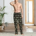 thumbnail image 5 of Bingfone Skulls Gold Chains Dollar Mens All Over Print Sleep Pajama Pants-Medium, 5 of 6