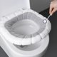 thumbnail image 2 of Cojín de asiento de inodoro Universal, cubierta de inodoro gruesa de felpa en forma de O con mango, accesorios de baño nórdicos, 2 of 4