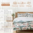 thumbnail image 6 of Christmas Bedding Duvet Cover Set Twin Size 4 Pieces Winter Snowflakes Town Watercolor Simple Bedding Set with Zipper Closure, 1 Comforter Cover 68x86 Inches 1 Flat Sheet & 2 Pillow Cases, 6 of 7