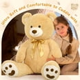 thumbnail image 3 of Peluche Morismos, oso de peluche gigante, 120 cm, color marrón claro, 3 of 7