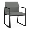 thumbnail image 1 of Fauteuil d'Invité pour Réception Salle d'Attente Soins de Santé / Acier Noir / Gris Pâle, 1 of 5