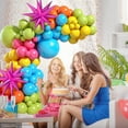 thumbnail image 4 of Green Blue Yellow Orange Balloon Arch, Rainbow Balloon Garland with Rose Red Yellow Orange Blue Green Latex Balloons Rose Red Foil Balloons for Birthday Aloha Luau Fiesta Party Decorations, 4 of 4