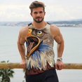 thumbnail image 6 of KLL Eagle With USA Flags Print Men's Muscle Gym Workout Stringer Tank Tops Bodybuilding Fitness T-Shirts Tank Tops Men-X-Large, 6 of 7