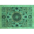 thumbnail image 1 of Ahgly Company Indoor Rectangle Abstract Turquoise Blue Modern Area Rugs, 2' x 4', 1 of 4