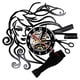 thumbnail image 2 of Reloj de pared hecho a mano con disco de vinilo Bewildely negro para mujer, 2 of 6
