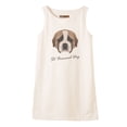 thumbnail image 1 of Portrait Of St. Bernard Dog Printed Vintage Linen Mini Shift Dress WDS_01 10, 1 of 1