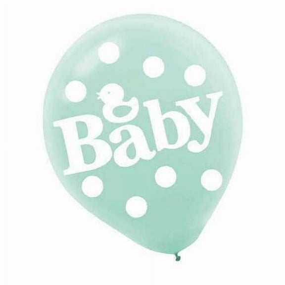 Baby Shower 'Tiny Bundle' Latex Balloons (15ct)