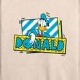 thumbnail image 3 of Disney - Leaning Donald Duck With Nametag - Women's Lightweight French Terry Long Sleeve Shirt, 3 of 5
