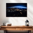 thumbnail image 2 of Elephant Stock Earth Night Glory Wall Art - Horizontal Canvas Wall Art - Living Room Wall Decor - Astronomy & Space Canvas - Black And Blue Decor By Nasa - 24" x 16", 2 of 8