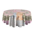 thumbnail image 5 of Pioneer Flower Floral Print Pattern Round Tablecloth 60"x60",Wrinkle Wipeable Table Cloth for Kitchen Dining Room Picnic Patio Party, 5 of 6