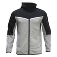 thumbnail image 7 of Zylarhe Men's Hooded Textured Casual Sport With Pocket Zip Sweatshirt Set Tau Stealth Suit, 7 of 7
