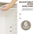 thumbnail image 2 of 62.8''W Wall Cabinets for Laundry Room, Wooden Floating Wall Cabinets, Hanging Wall Cabinet for Laundry, Kitchen, White, 2 of 9