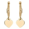 thumbnail image 4 of Brilliance Fine Girls/Tween 14Kt Yellow Gold Heart Hoop Earrings, 4 of 5