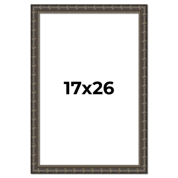 17x26 Frame Black Bamboo Solid Wood Picture Frame Width 1.5 Inches | Interior Frame Depth 0.5