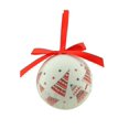 thumbnail image 4 of Northlight 14ct Decoupage Shatterproof Christmas Tree Ball Ornament Set 2.75" - Red/White, 4 of 5