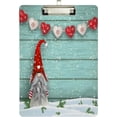thumbnail image 2 of Coolnut Traditional Gnome Santa Claus Wood Pattern 12.5"x9" Clipboard, Acrylic Fashion Letter A4 Size Clipboards with Metal Clip for Nurses, Students,Teacher,Women, Man-Silver12x9in, 2 of 7