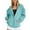 Light blue, variant on Women's Hoodies Sweatshirts Winter Fall Long Sleeve Crew Neck Jacket Oversized Pocket Drawstring Clothing Zipper Track Jacket Solid Hooded Top Casual Shirts Tops