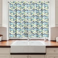 thumbnail image 2 of Ambesonne Numbers Kitchen Curtains, Math Themed Design, 55"x39", Blue Yellow and White, 2 of 3