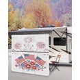 thumbnail image 5 of 4th of July RV Awning Sun Shade Screen 9'X7' American Flag Fireworks Mesh Sunscreen Patriotic Stars Poppy Awning Shade Screen with Zipper UV Blocker Completed Kits for RV Motorhome Camper, 5 of 7