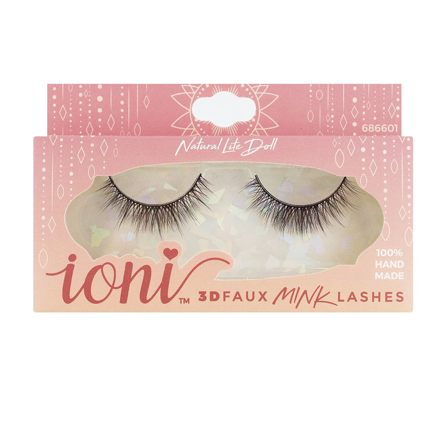 Eyelashes Lashes 3D Natural Lite Doll Faux Mink Eyelashes, 3 Pair