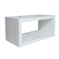 thumbnail image 2 of Benjara 18" Rectangular Wall Shelf- Acacia Wood Frame- White Washed Finish, 2 of 6