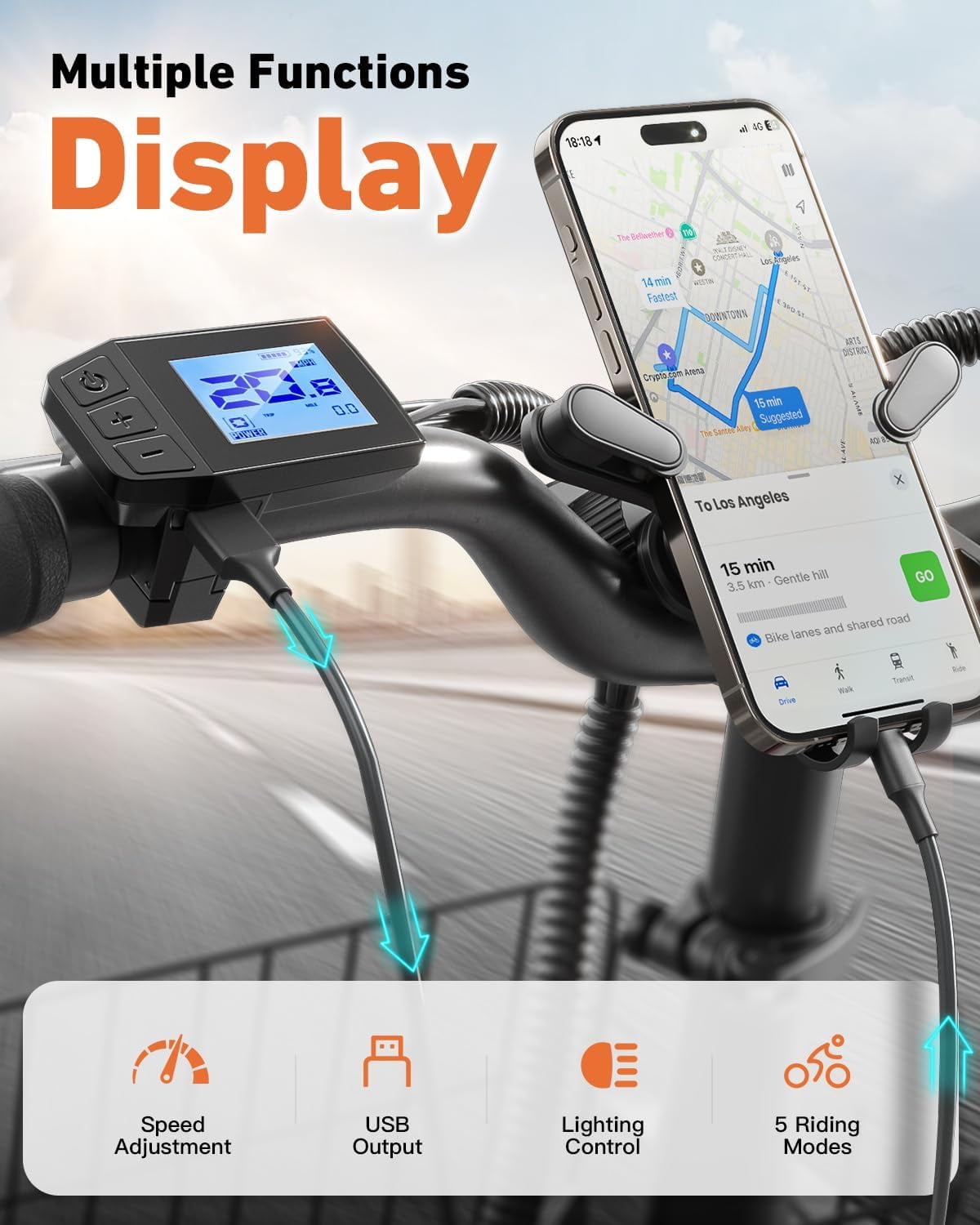 Folding Electric Bikes for Adults 1000W Peak 70 Miles Max Range 20 mph Top Speed Step Thru E Bike Fat Tire Foldable E-Mountain Bikes with Front Basket, 7 Speed, 36V 13.5AH Battery, UL2849 by SGS