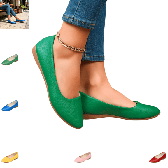YOUYEDIAN Loafers for Women Versatile Pointed Toe Comfy Fashion Low Cut Slip On Flats Casual Low Heel Outdoor Dress Shoes