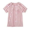 thumbnail image 3 of AOMPMSDX Pajamas For Men Set Clothes Are Easy To Put On Take Off Short Sleeved Gown For The Elderly In Bed After Fracture In Summer. Red Nightgowns For Men XXL, 3 of 6