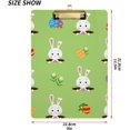 thumbnail image 3 of KXMDXA Easter Cute White Rabbit Clipboard Hardboard Wood Nursing Clip Board and Pull for Standard A4 Letter 13x9 inches, 3 of 8