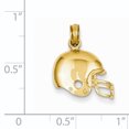 thumbnail image 2 of 14K Yellow Gold Football Helmet Pendant, 2 of 2