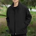 thumbnail image 2 of Men's Casual Jacket Lightweight Breathable Athleisure Top with Stand Collar Color Block Design for Outdoor Activities, 2 of 2