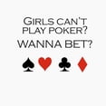 thumbnail image 3 of CafePress - Girls Can't Play Poker? Wanna Bet? Greeting Cards - Greeting Cards (Pk of 10) Matte, 3 of 4