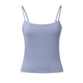 thumbnail image 4 of SHITINN Women's Summer Sleeveless Tank Tops Casual Strap Camisole Slim Fit Basic Solid for Daily Wear Vacation Outfits with Jeans Olive Neck Arm Animals Top Birthday Girl Tops for Women Silk Camisole, 4 of 5