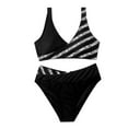 thumbnail image 2 of zuwimk Women's Bikini Swimsuits,Women Tummy Control Swimwear Two Piece Bathing Suits for Women Swim Suits Tankini Top with Shorts Black,L, 2 of 5