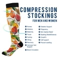 thumbnail image 2 of FORMRS Womens Knee High Socks Casual Long Thick Travel Daily Wear, 1 Pair, Beige Leaves, 2 of 6